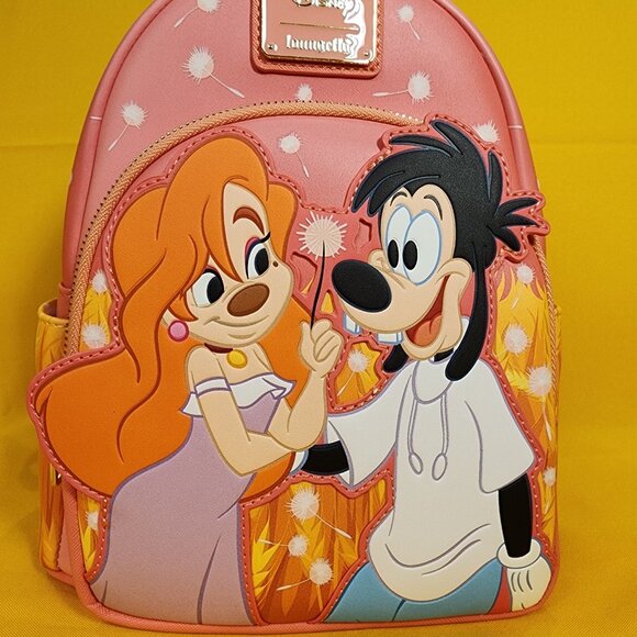 Loungefly Disney A Goofy Movie Max & Roxanne Dandelion Pink Mini Backpack NEW main image 11
